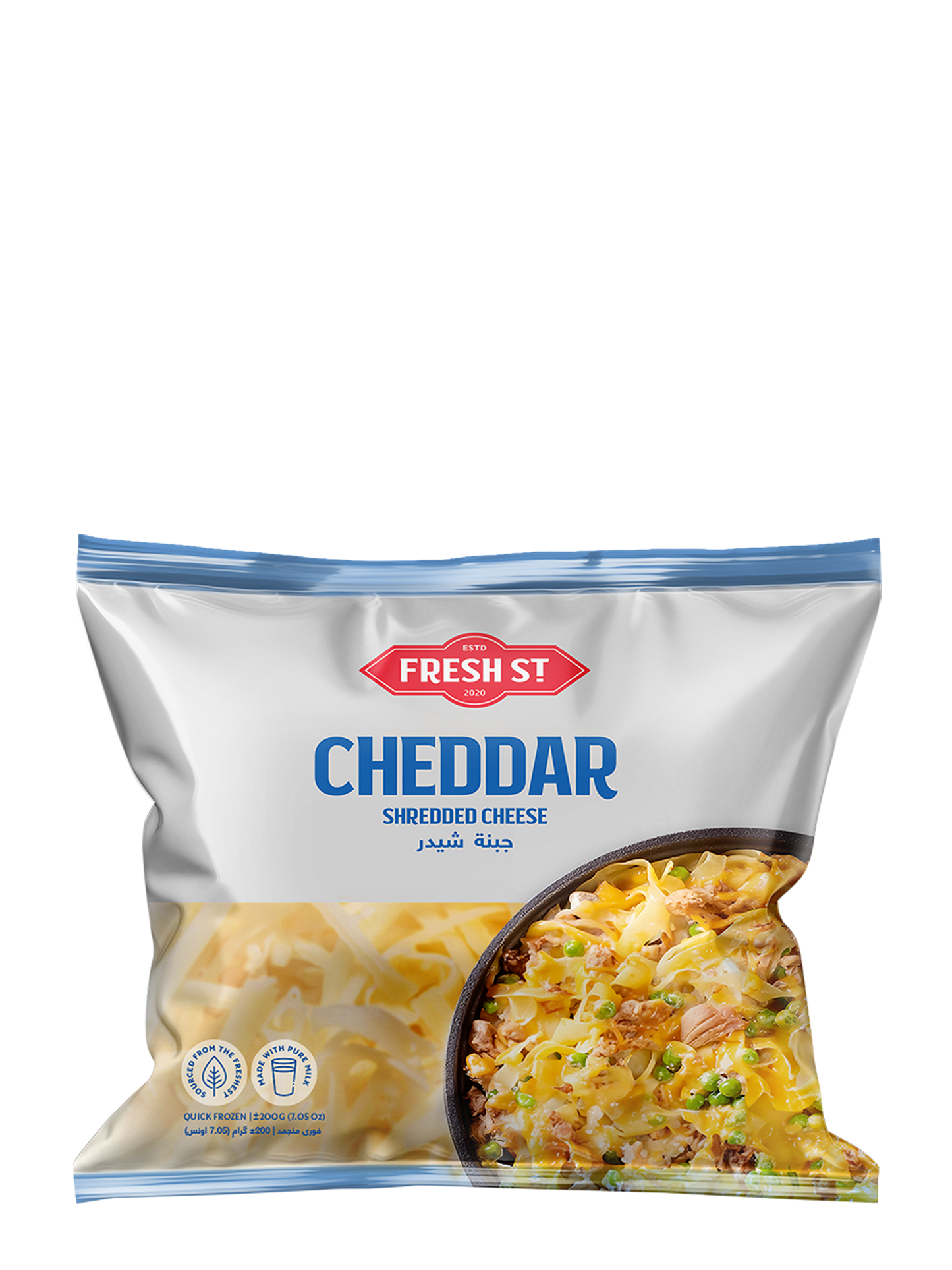 Shredded Cheddar Cheese, 200Gm